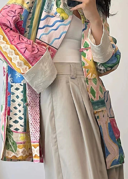 Women's Colourblock Print Top with Pockets