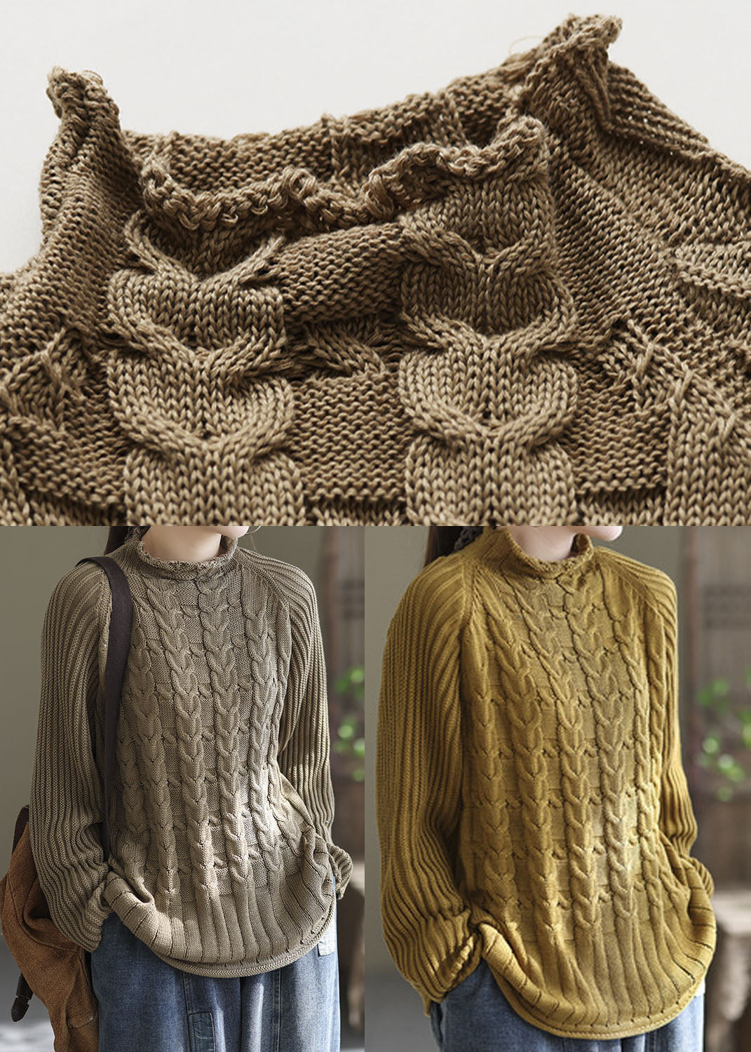 Women's Colt Sweater Knitted With Col For Cold Days