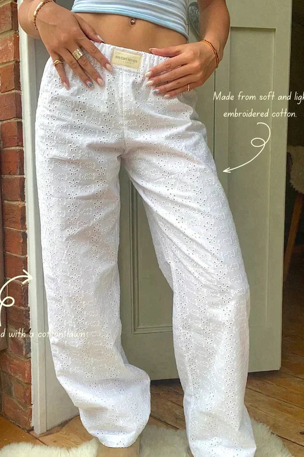 Women's Comfort Trousers Casual Style With Elastic Waistband