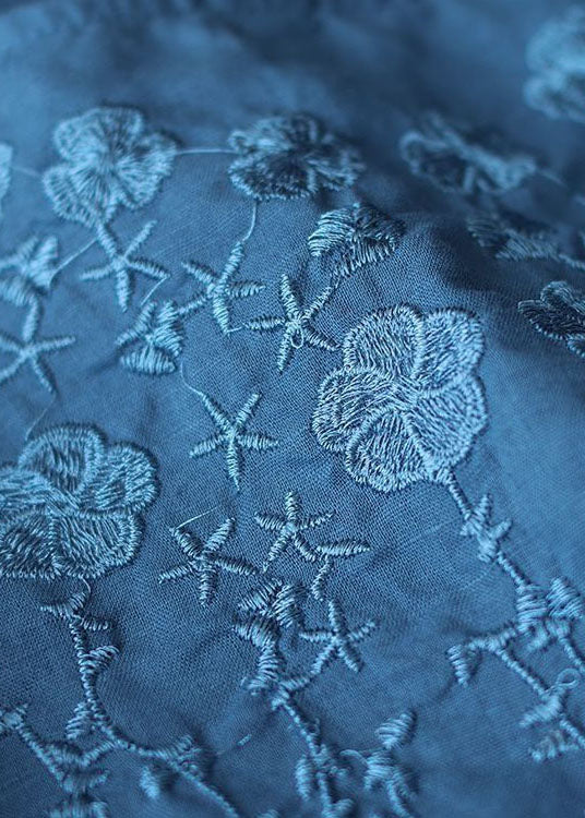 Women's Cotton Blouse with Embroidery and Half Sleeves