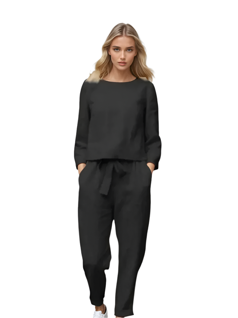 Women's Cotton Linen Look Summer Set Casual Style