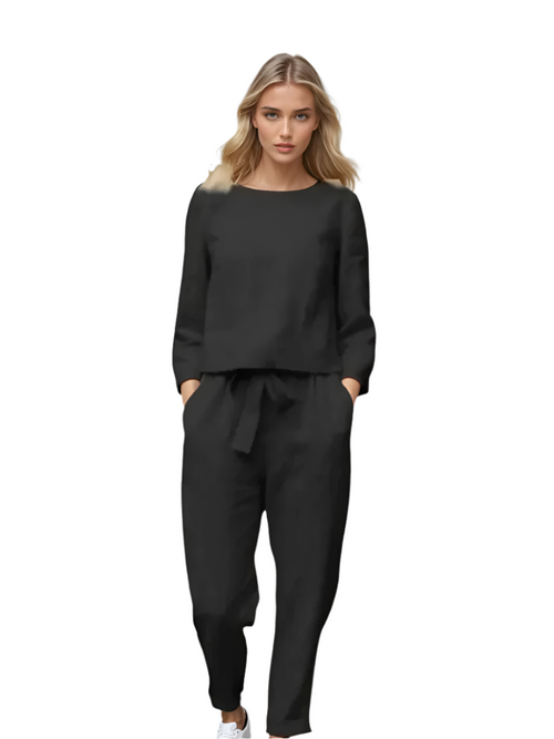 Women's Cotton Linen Look Summer Set Casual Style
