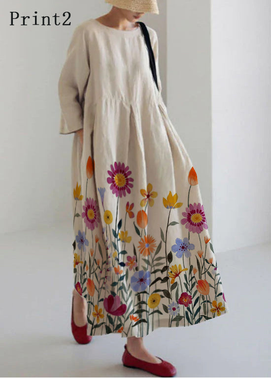 Women's Cotton Patchwork Dress with Pockets for Spring and Summer