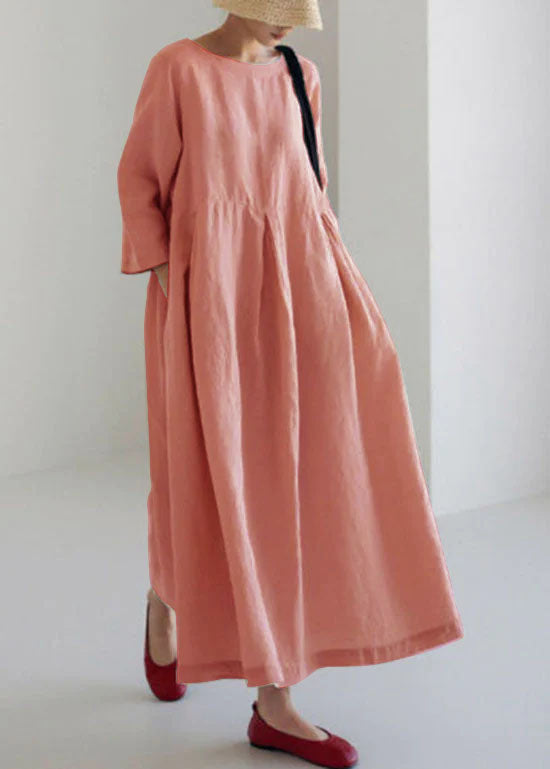 Women's Cotton Patchwork Dress with Pockets for Spring and Summer