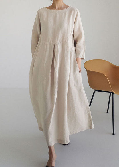 Women's Cotton Patchwork Dress with Pockets for Spring and Summer