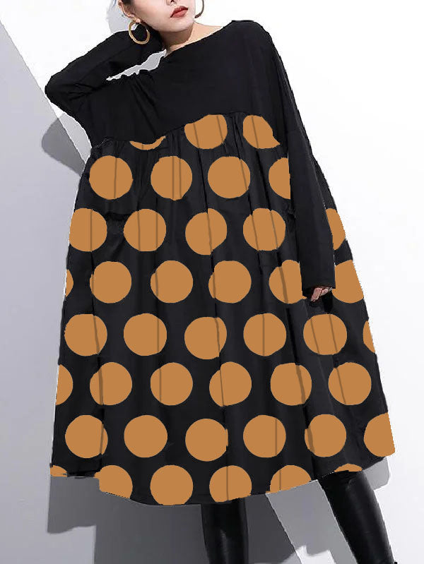 Women's Cotton Shift Dress High Waist With Patchwork Design