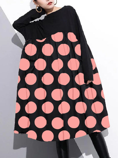 Women's Cotton Shift Dress High Waist With Patchwork Design