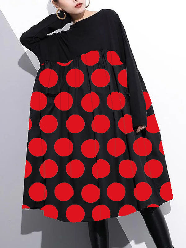 Women's Cotton Shift Dress High Waist With Patchwork Design