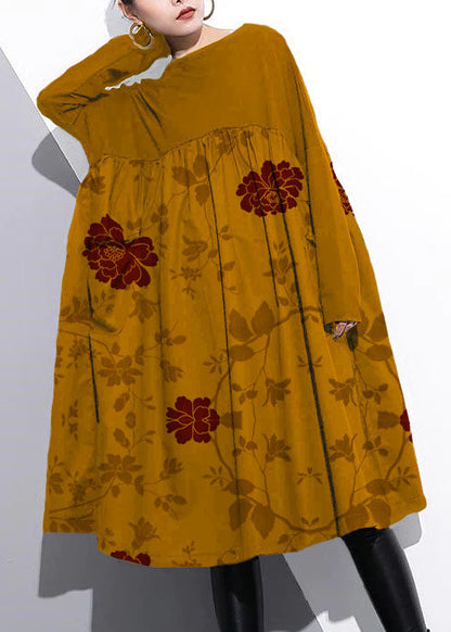 Women's Cotton Shift Dress High Waist With Patchwork Design