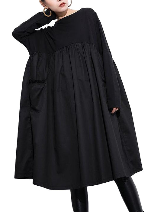 Women's Cotton Shift Dress High Waist With Patchwork Design