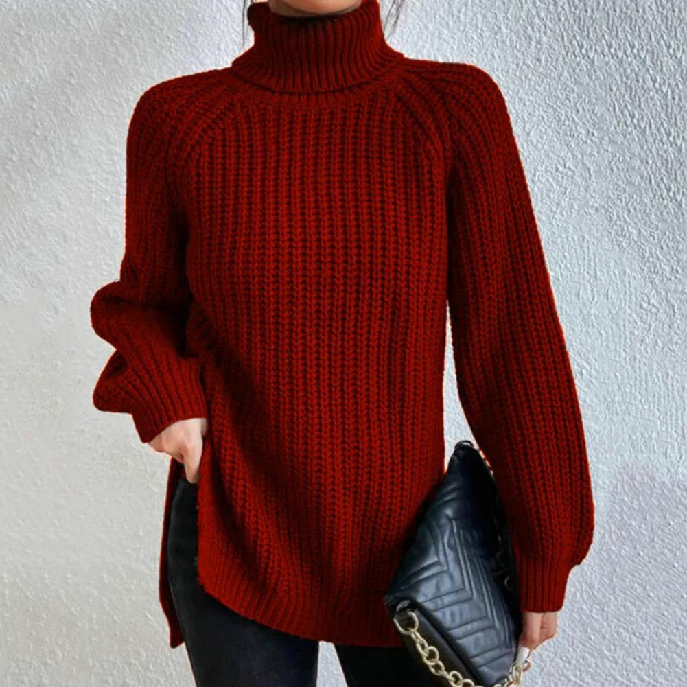 Women's Cotton Turtleneck Sweater - Comfortable Turtleneck Sweater for Various Styles