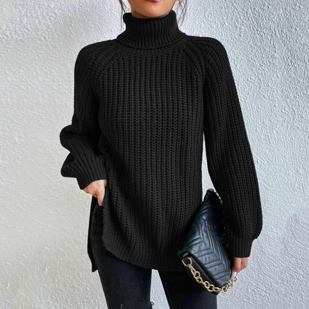 Women's Cotton Turtleneck Sweater - Comfortable Turtleneck Sweater for Various Styles