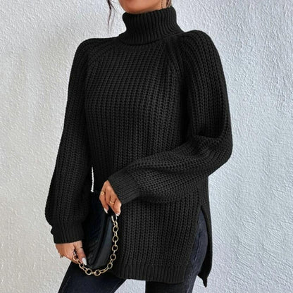 Women's Cotton Turtleneck Sweater - Comfortable Turtleneck Sweater for Various Styles