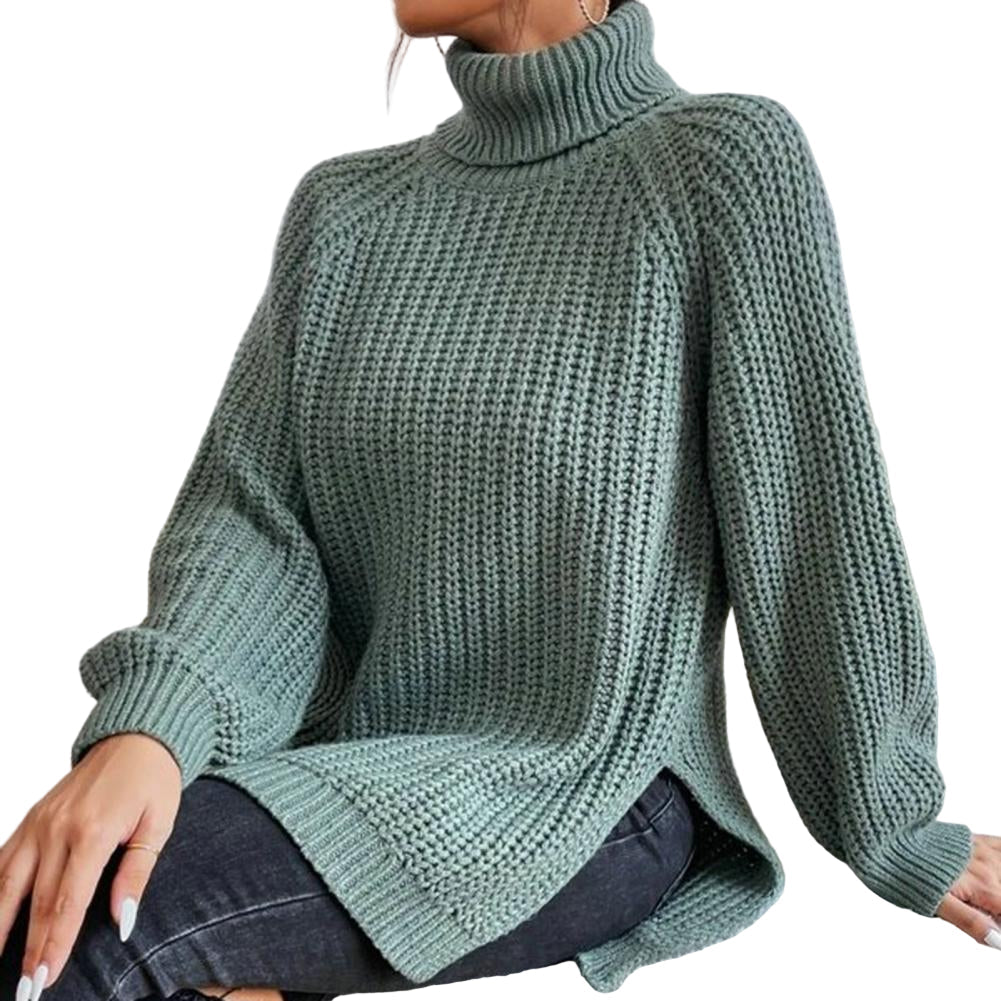 Women's Cotton Turtleneck Sweater - Comfortable Turtleneck Sweater for Various Styles