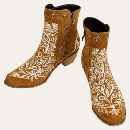 Women's Cowboy Boots Ankle Boots Imitation Leather with Rubber Sole
