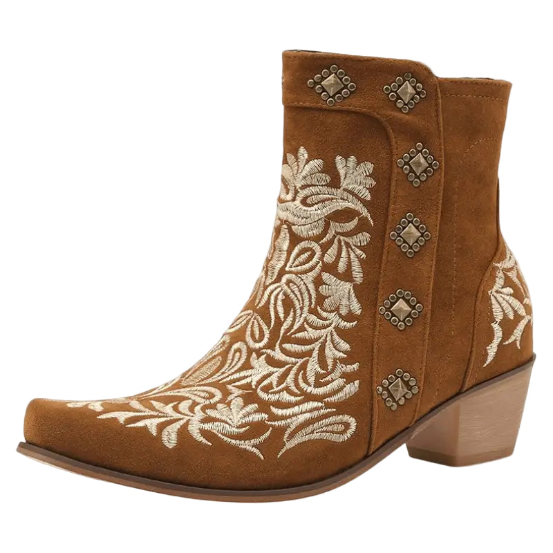 Women's Cowboy Boots Ankle Boots Imitation Leather with Rubber Sole