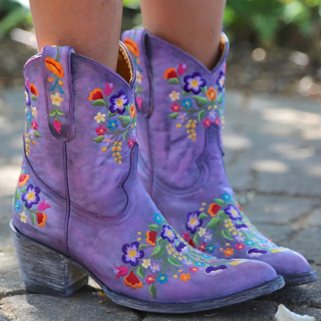 Women's Cowgirl Boots Vintage Style Water Repellent