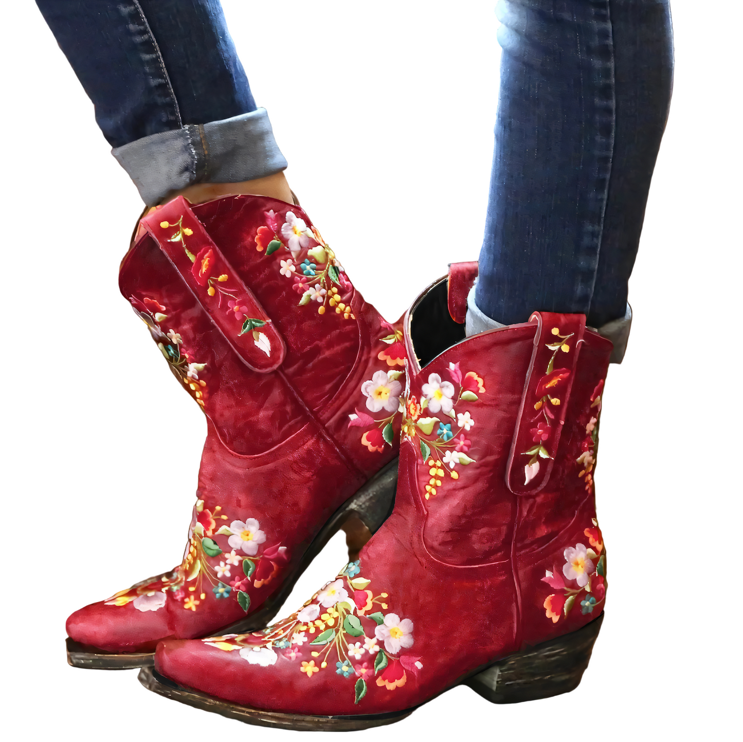 Women's Cowgirl Boots Vintage Style Water Repellent