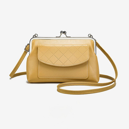Women's Crossbody Bag Compact Design with Lip Shaped Closure
