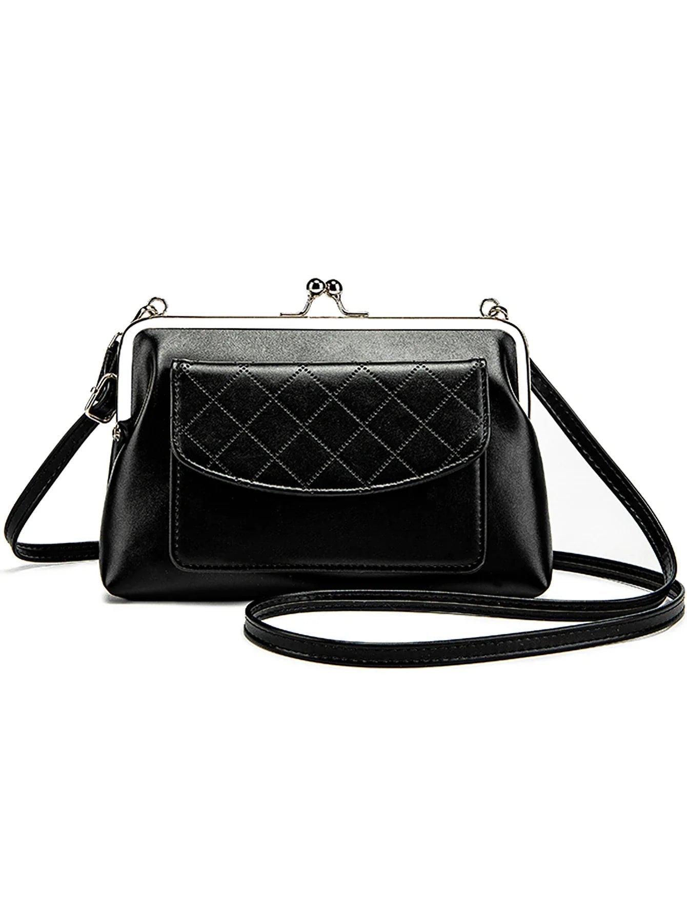 Women's Crossbody Bag Compact Design with Lip Shaped Closure