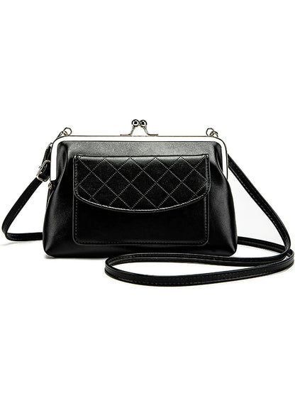 Women's Crossbody Bag Compact Design with Lip Shaped Closure