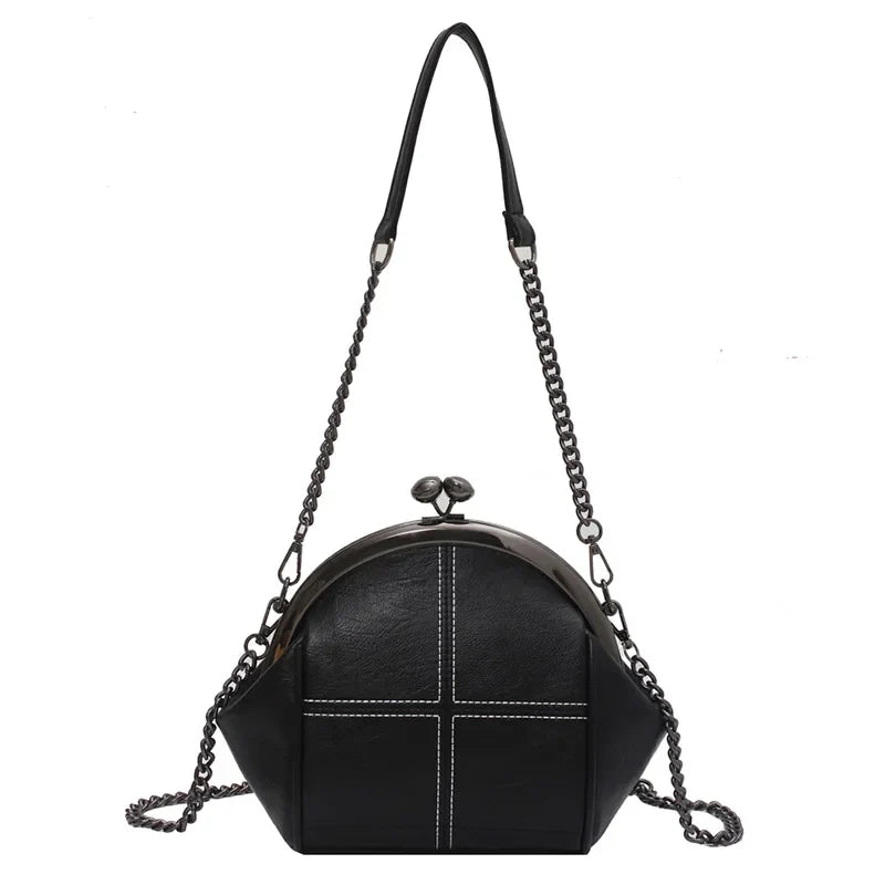 Women's Crossbody Bag Stylish PU Leather with Chain Detail