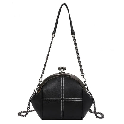 Women's Crossbody Bag Stylish PU Leather with Chain Detail