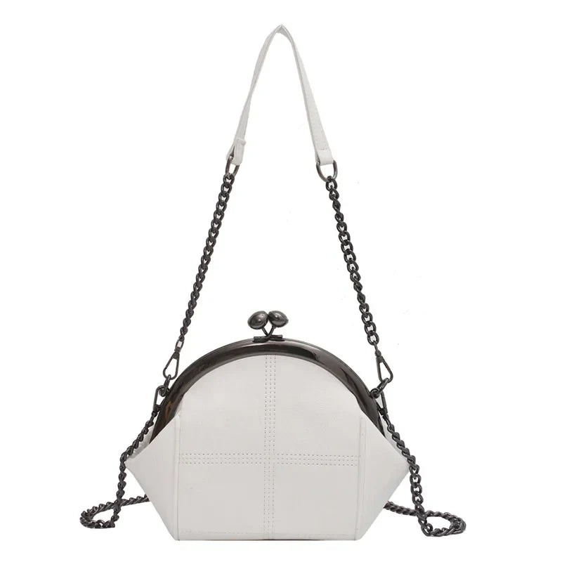 Women's Crossbody Bag Stylish PU Leather with Chain Detail