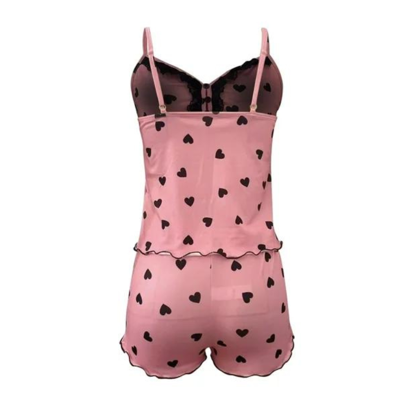Women's Deep V-neck Sleepwear Set