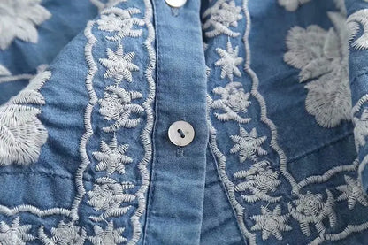 Women's Denim Blouse Boho Style