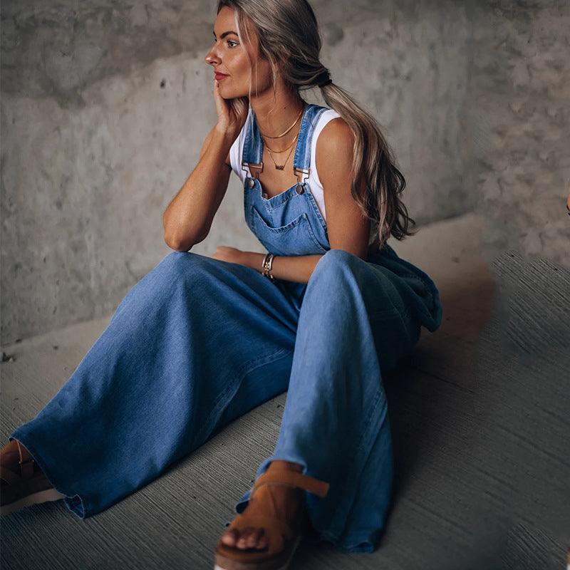 Women's Denim Jumpsuit Stylish Comfortable