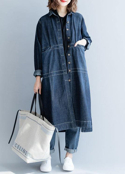 Women's Denim Loose Jacket with Open Sides