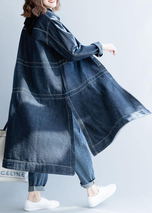 Women's Denim Loose Jacket with Open Sides