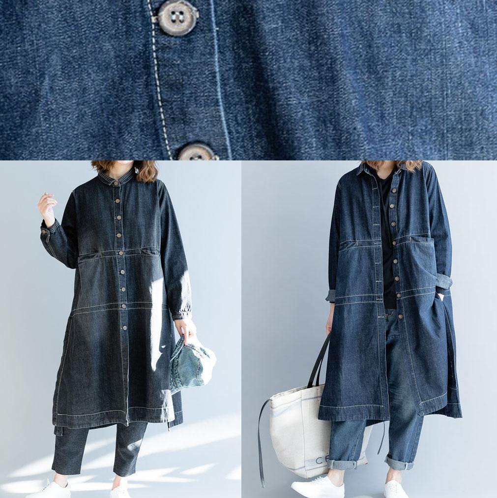 Women's Denim Loose Jacket with Open Sides