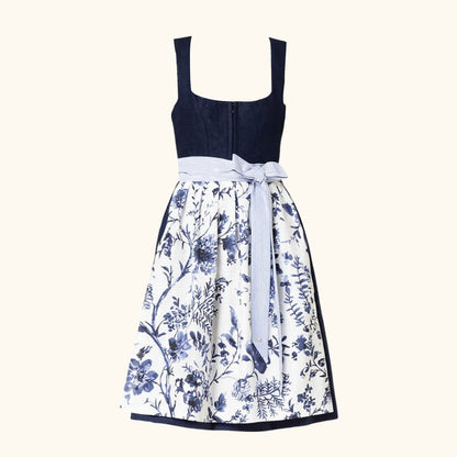 Women's Dirndl Dress Sleeveless with Schürze for Oktoberfest and Festive Occasions