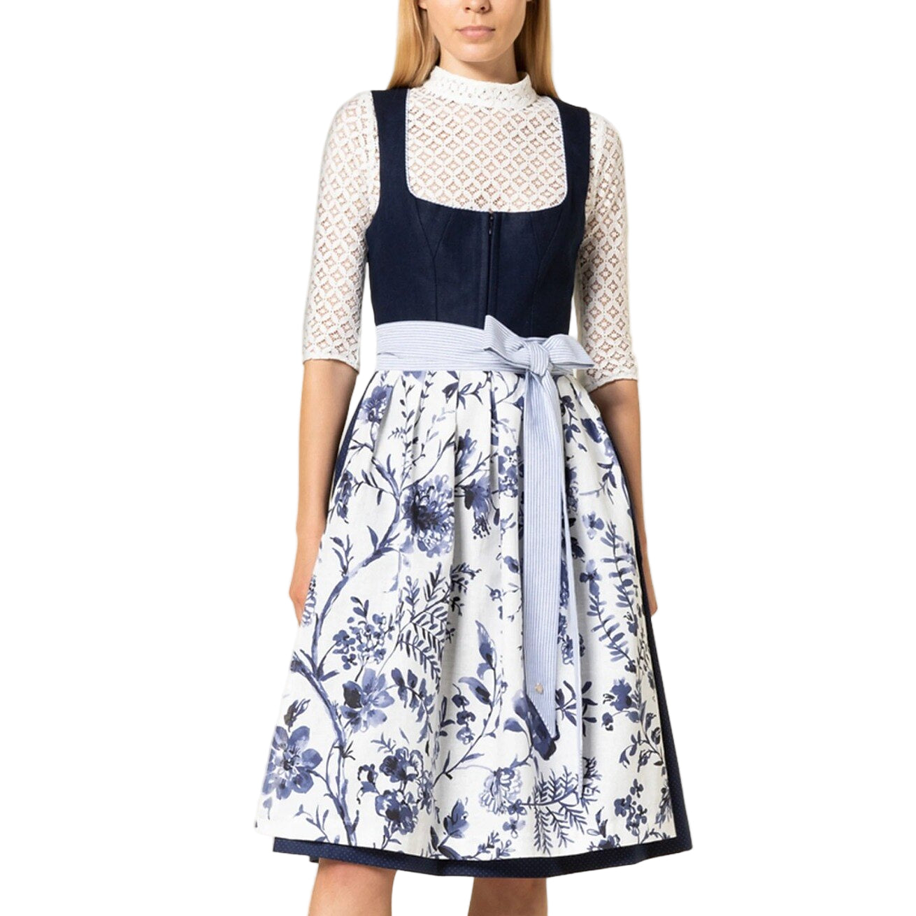 Women's Dirndl Dress Sleeveless with Schürze for Oktoberfest and Festive Occasions