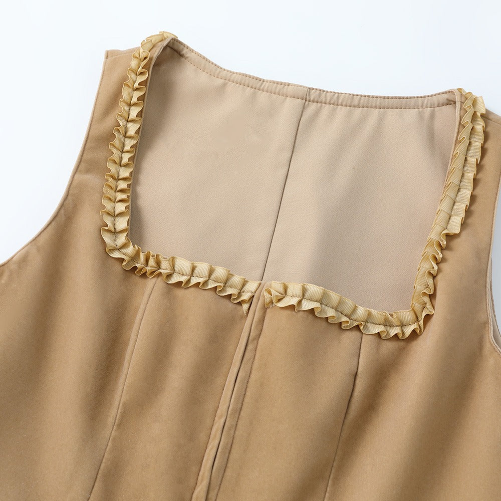 Women's Dirndl Leopard Print Modern Oktoberfest Dress High Quality Fabric