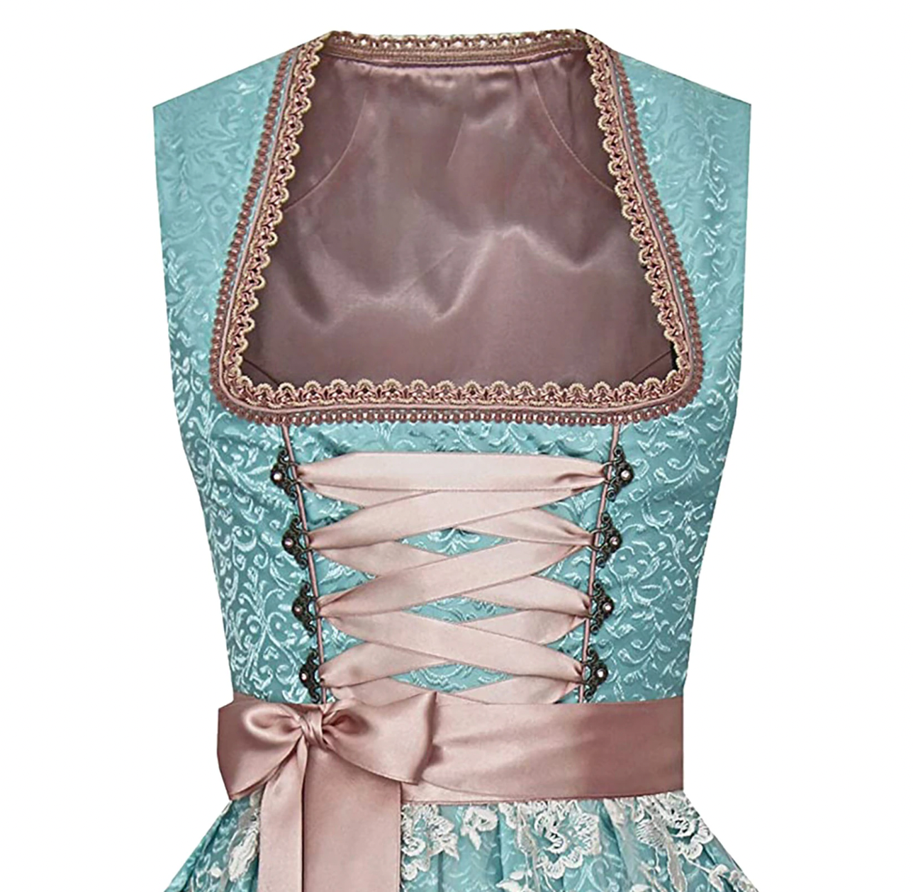 Women's Dirndl Traditional Costume with Apron and Blouse