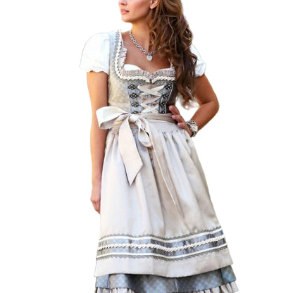 Women's Dirndl dress Traditional Stylish Apron High Quality Fabric