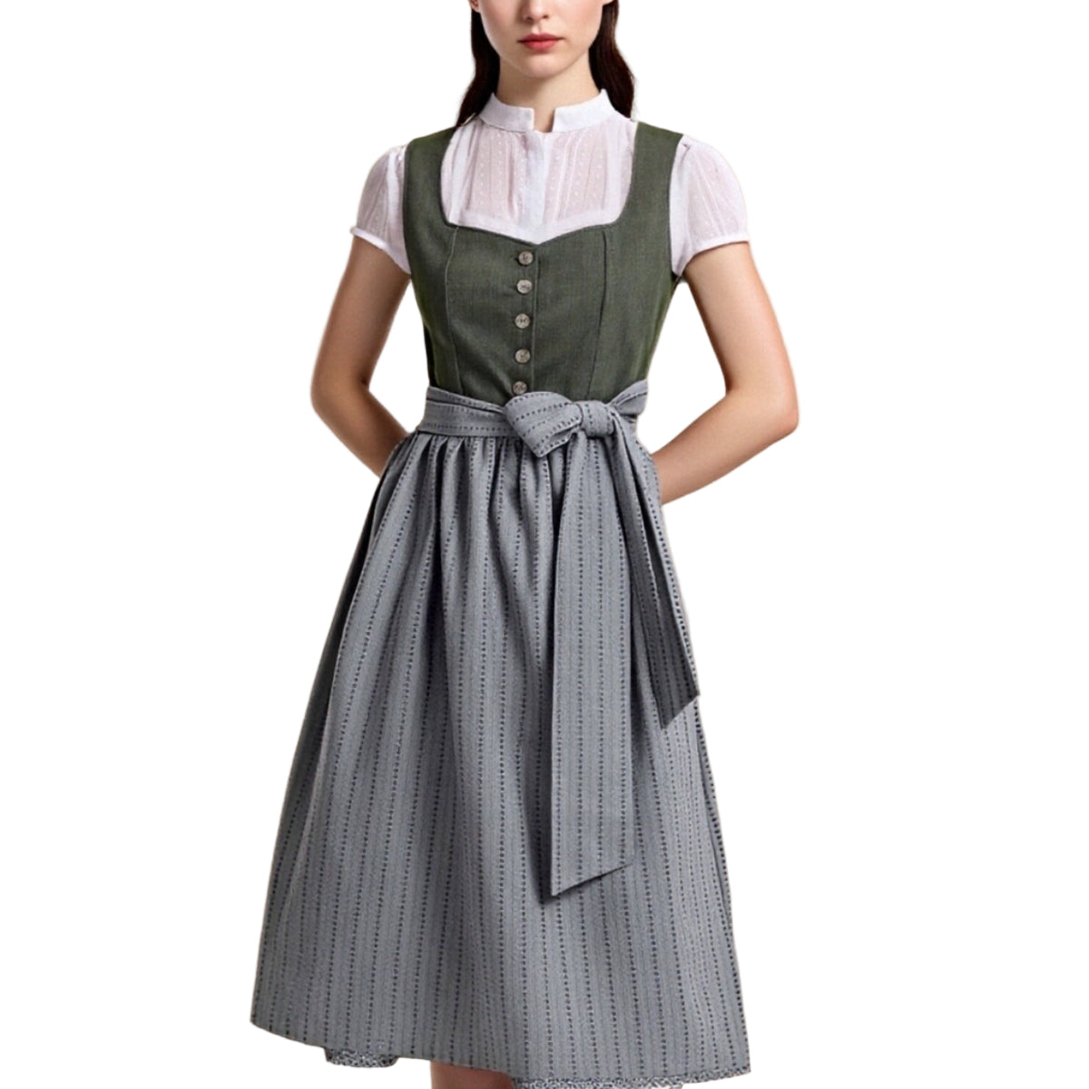 Women's Dirndlkleid with Schürze Traditional Bavarian Style