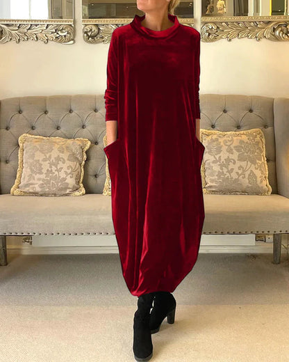 Women's Dress Elegant Winter Style Warm Fabric