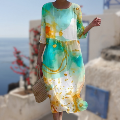 Women's Dress Floral Elegant Style Light Fabric