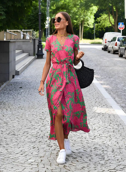 Women's Dress Flower Print Summer Cotton Airy Design