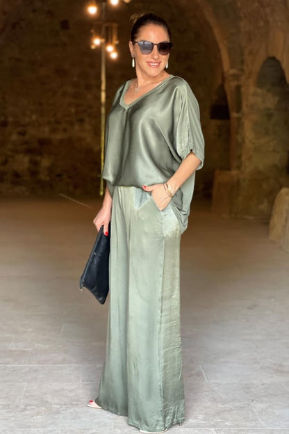 Women's Dress Set with Blouse and Pants, Luxury and Comfortable Fit