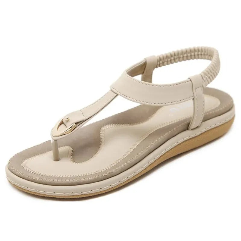 Women's Elastic Ankle Strap Flat Sandals
