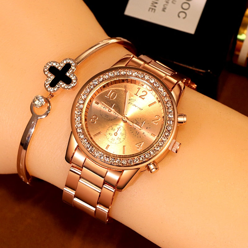 Women's Elegant Rhinestone Watch