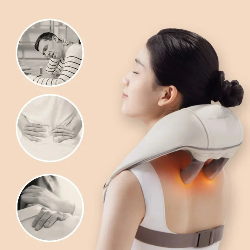 Women's Ergonomic Portable Massage Device for Neck and Back