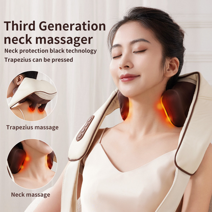 Women's Ergonomic Portable Massage Device for Neck and Back