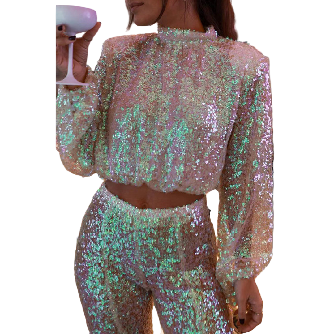 Women's Evening Zweiteiler Set with Roller Collars