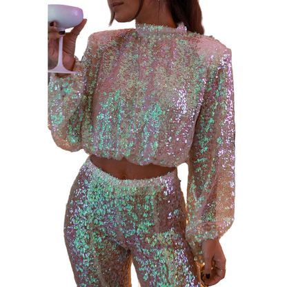 Women's Evening Zweiteiler Set with Roller Collars